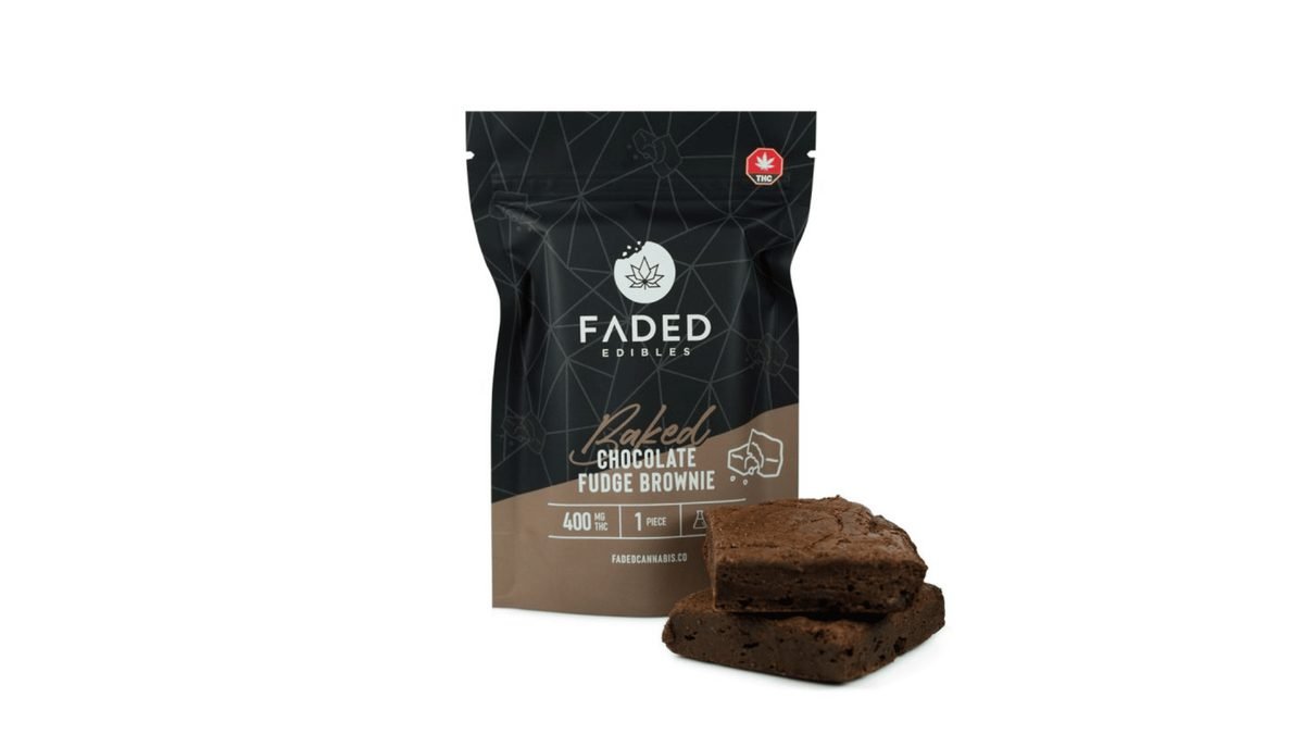 Faded Baked Fudge Brownie 400mg - THC Edibles at The Green Pot
