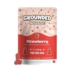 Grounded High Dose Gummies: Strawberry 1000mg - THC Edibles at The Green Pot