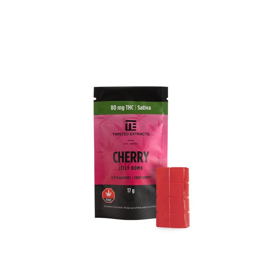 Twisted Extracts Cherry Jelly Bomb - THC Edibles at The Green Pot